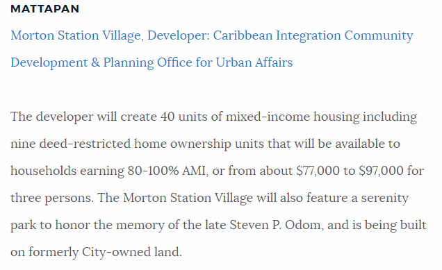 Mayor Walsh Announces Funding For Morton Station Village