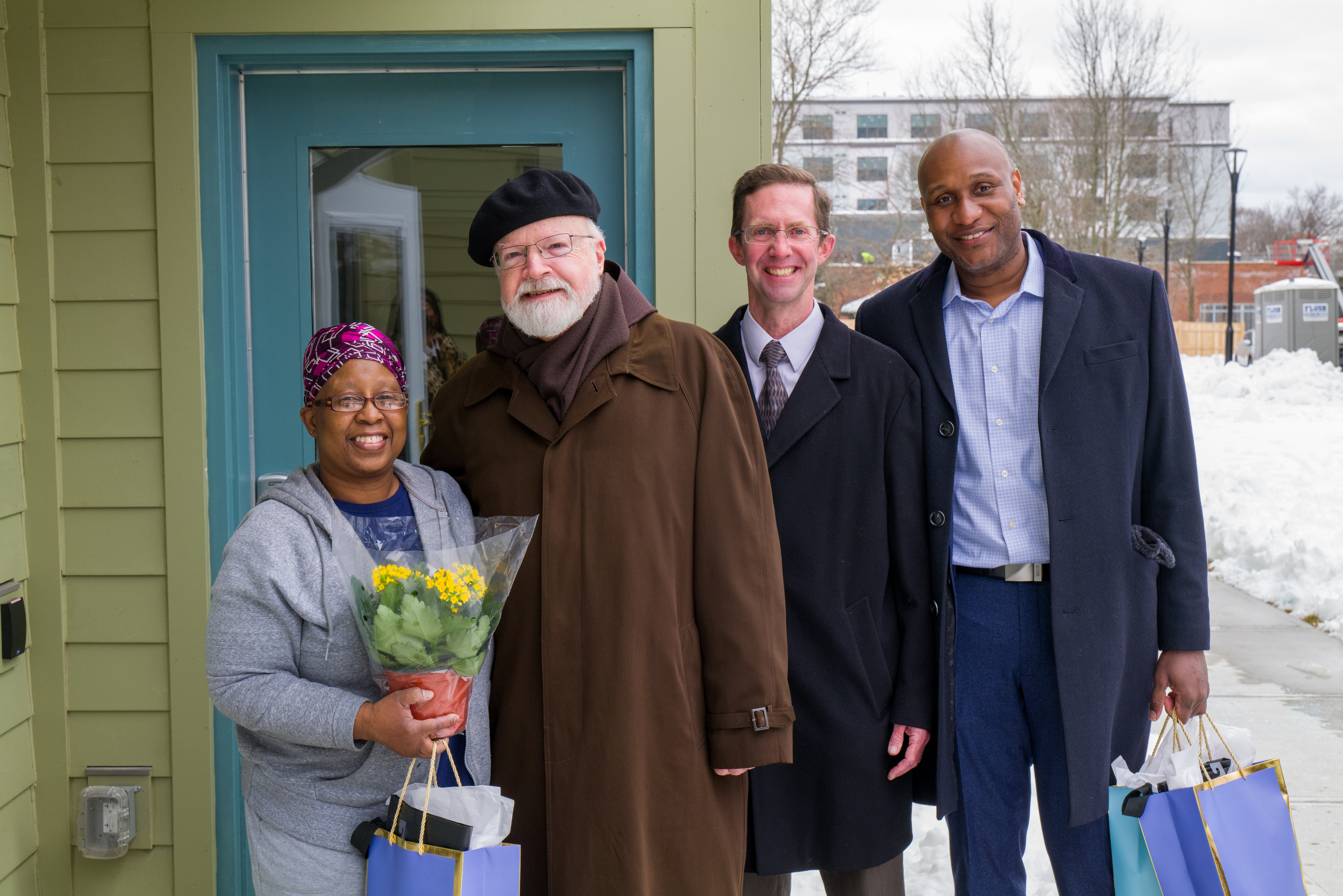 Cardinal Seán O’Malley Helps Welcome Cote Village Townhomes Residents